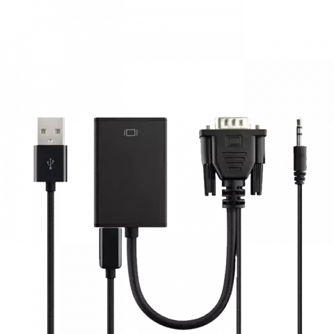 کابل تبدیل VGA به HDMI دی نت همراه با کابل AUX
