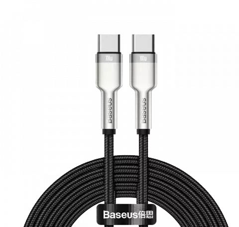 BASEUS CAFULE CATJK-D01 2M METAL BLACK TYPE-C CABLE