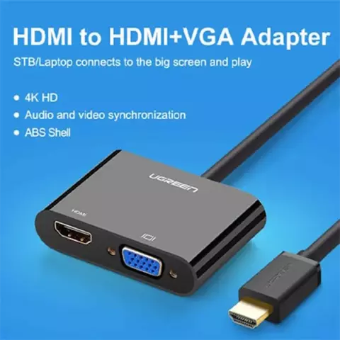 کابل تبدیل HDMI به VGA و HDMI یوگرین مدل CM101-40744