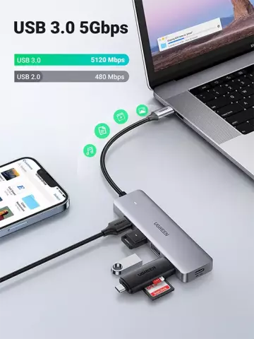هاب 4 پورت Ugreen مدل CM219-70336