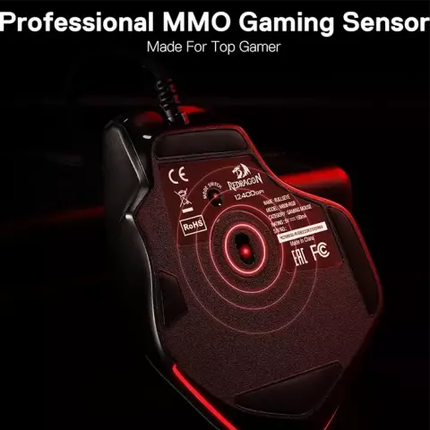 موس سیمی گیمینگ Redragon مدل BULLSEYE M806 RGB