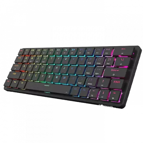 کیبورد بی سیم گیمینگ Redragon مدل Elise Pro K624P-KBS با سوییچ آبی