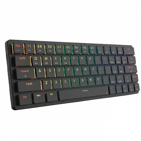 کیبورد بی سیم گیمینگ Redragon مدل Elise Pro K624P-KBS با سوییچ آبی