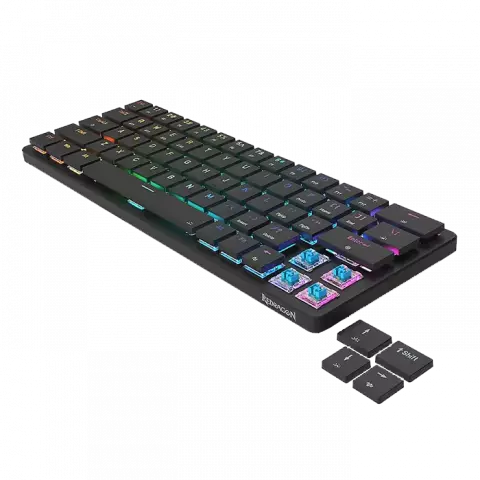 کیبورد بی سیم گیمینگ Redragon مدل Elise Pro K624P-KBS با سوییچ آبی