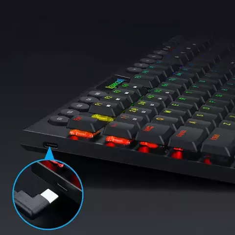 کیبورد سیمی گیمینگ Redragon مدل Yi K625P-KB با سوییچ قرمز