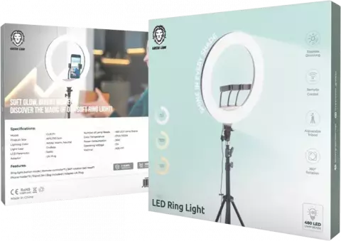 رینگ لایت Green Lion مدل GLR-18 به همراه پایه