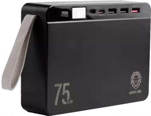پاور بانک 75000 میلی‌آمپر ساعت Green Lion مدل Power Volt GNPRVLTPB75BK