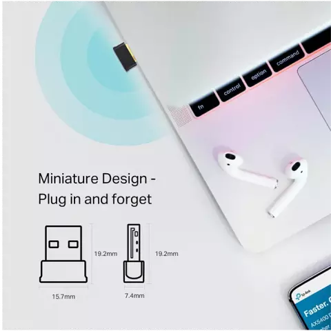 دانگل شبکه Tp-Link مدل Archer T2UB Nano