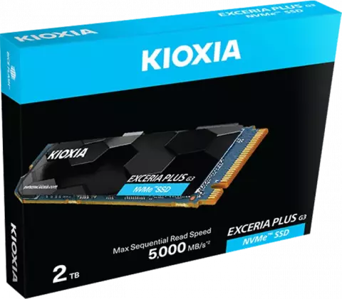 نمای رو به رو کارتن حافظه SSD اینترنال 1 ترابایت KIOXIA مدل  EXCERIA PLUS G3 NVMe M.2