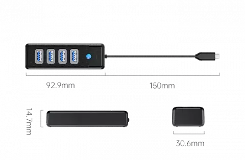 هاب 4 پورت ORICO مدل PW4U-C3