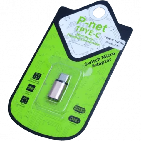تبدیل MICRO USB به P-NET TYPE C مدل T-90