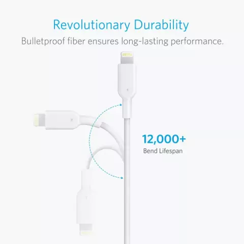 کابل شارژر USB به ANKER LIGHTNING مدل A8432H21