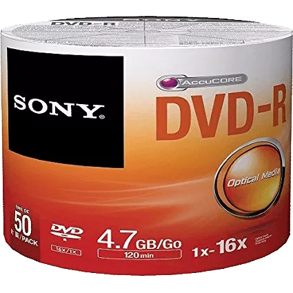 بسته 50 عددی DVD-R خام SONY