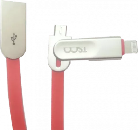 کابل USB به MICRO USB و TSCO LIGHTNING مدل TC 92