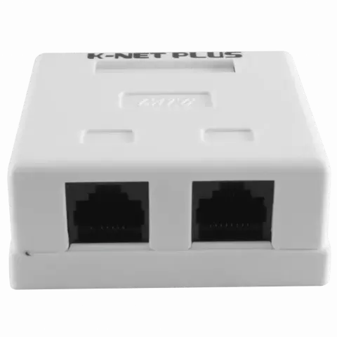 پریز روکار دو پورت K-NET PLUS مدل KP-N1108