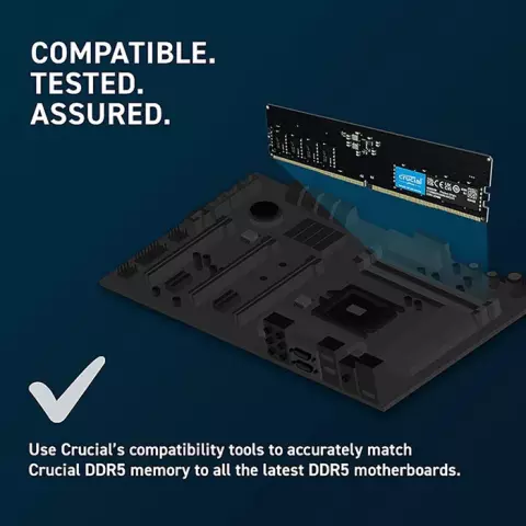 رم دسکتاپ (8GB*1) 8 گیگابایت Crucial مدل CT8G48C40U5 DDR5 4800MHz