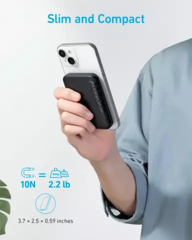 پاوربانک 5000 میلی آمپر ساعت Anker مدل PowerCore 5K 321 MagGo Battery A1616