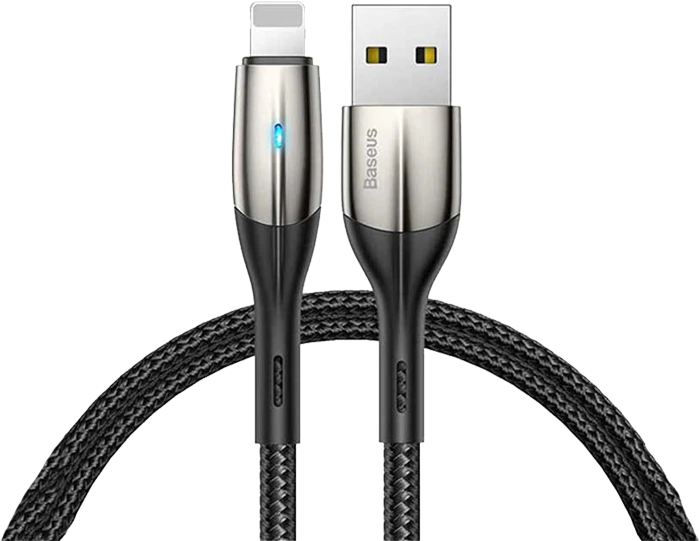 BASEUS CALSP-C01 2M 1.5A METAL BLACK ASLI YAS USB TO LIGHTNING CABLE