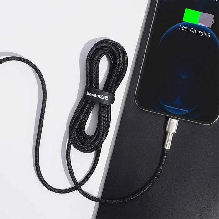 کابل شارژ 2 متری باسئوس USB به Lightning مدل CAFULE CALJK-B01