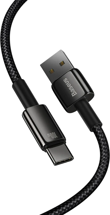 کابل شارژ 2 متری USB به Type-C باسئوس مدل TUNGSTEN GOLD CAWJ000101