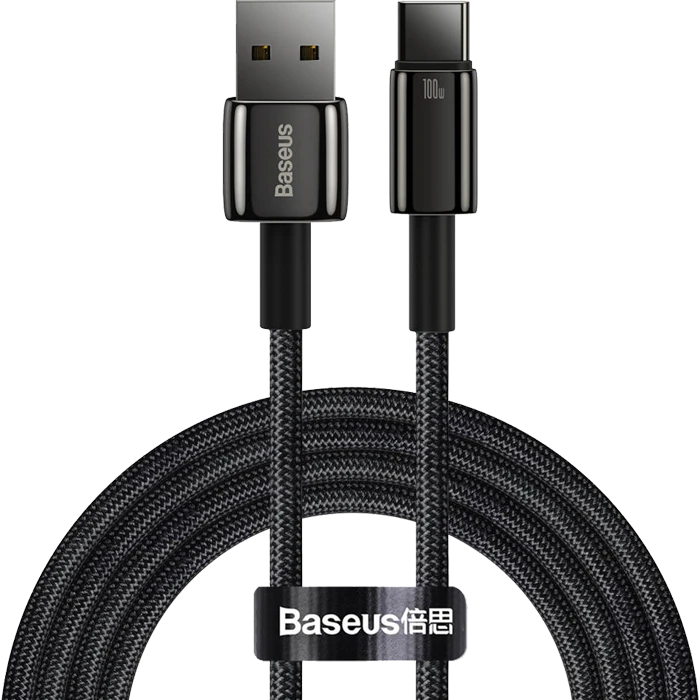 کابل شارژ 2 متری USB به Type-C باسئوس مدل TUNGSTEN GOLD CAWJ000101