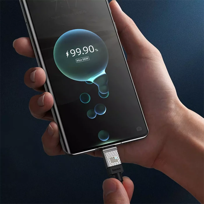 کابل شارژ 1 متری USB به Type-C باسئوس مدل COOLPLAY CAKW-000602