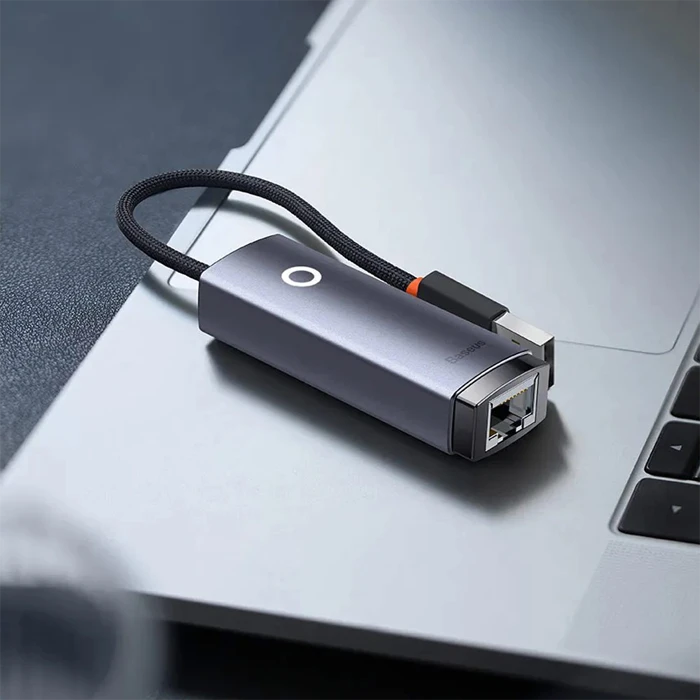 کابل تبدیل 20 سانتی متری USB به LAN باسئوس مدل AIRJOY