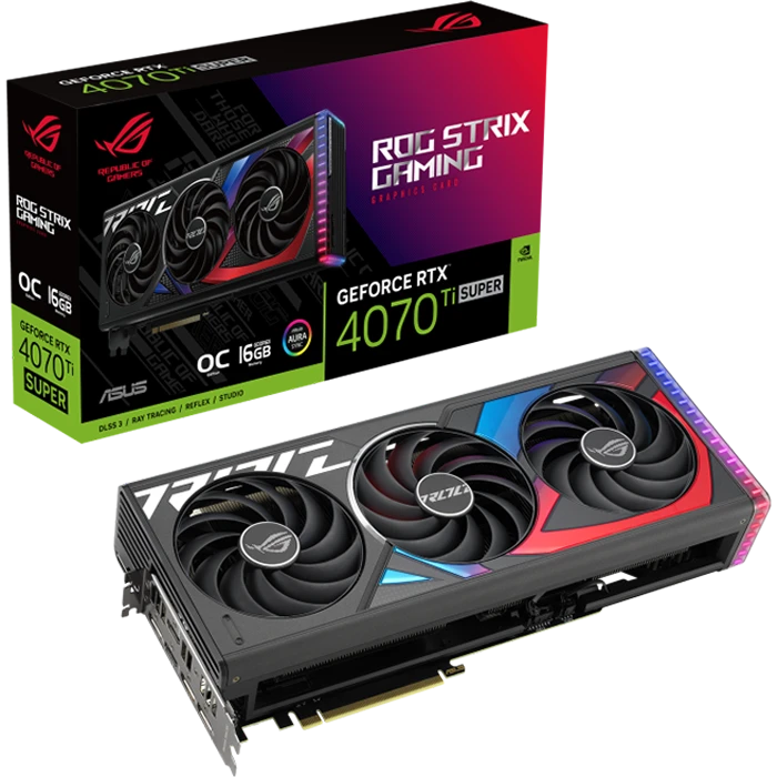 کارت گرافیک ASUS مدل ROG Strix GeForce RTX 4070 Ti SUPER 16GB GDDR6X OC Edition
