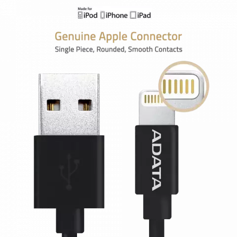 کابل شارژ 1 متری USB به ADATA LIGHTNING