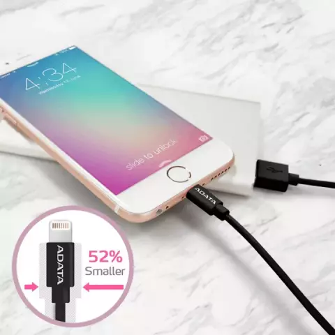 کابل شارژ 1 متری USB به ADATA LIGHTNING