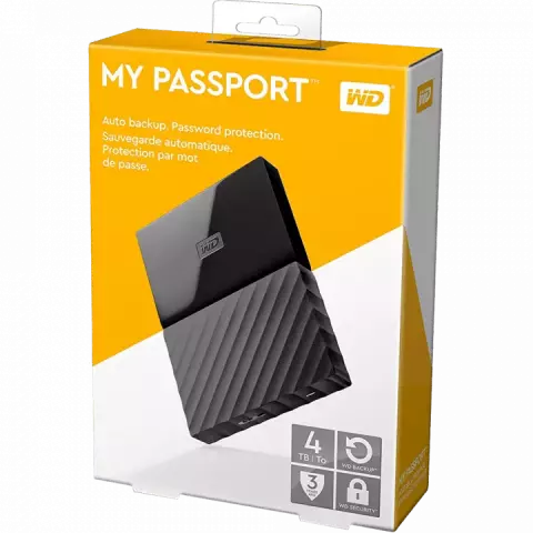 هارد اکسترنال 4ترابایت WD مدل MY PASSPORT WDBYFT0040BBK