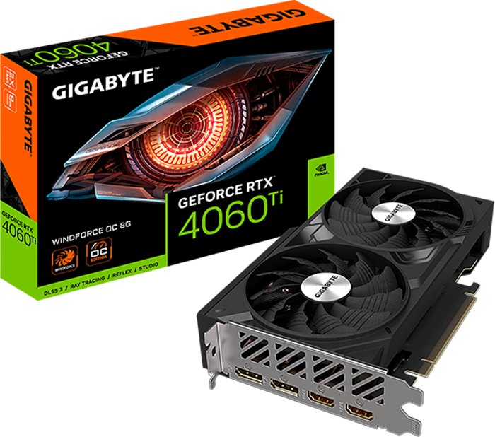 کارت گرافیک GIGABYTE مدل GeForce RTX 4060 Ti WINDFORCE OC 