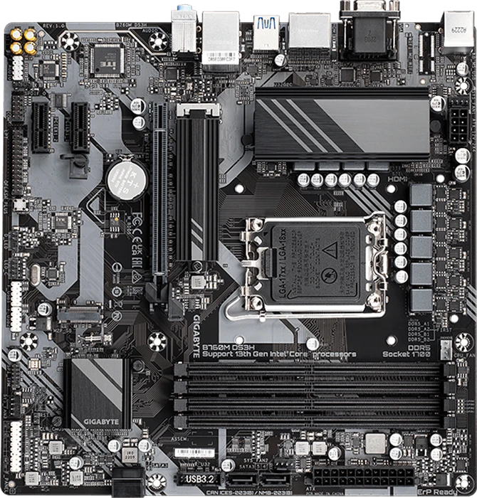 مادربرد GIGABYTE مدل B760M DS3H (rev. 1.0)
