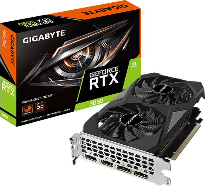 کارت گرافیک GIGABYTE مدل GeForce RTX 3050 WINDFORCE OC 6G