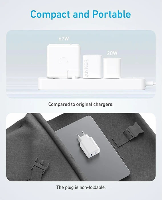 شارژر دیواری Anker مدل Charger 20W B2348G21 به همراه کابل Type-C