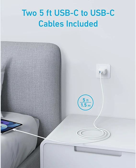 شارژر دیواری Anker مدل Charger 20W B2348G21 به همراه کابل Type-C