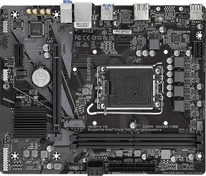 مادربرد GIGABYTE مدل H610M K V2 (rev. 1.0)