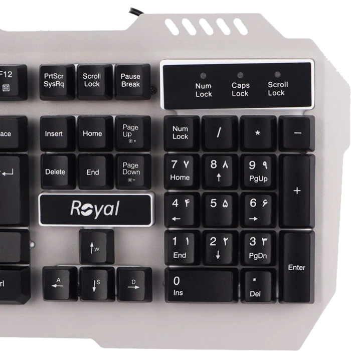 کیبورد سیمی گیمینگ Royal مدل RKG-615