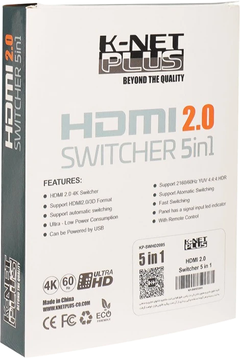 سوییچ 5 پورت K-NET PLUS مدل KP-SWHD2005