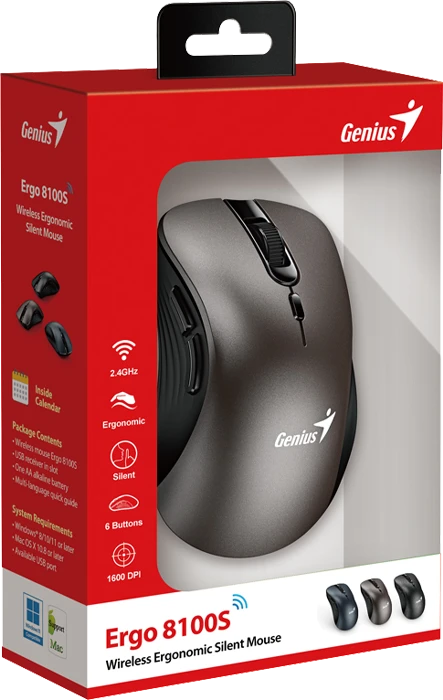 موس بی سیم Genius مدل Ergo 8100S
