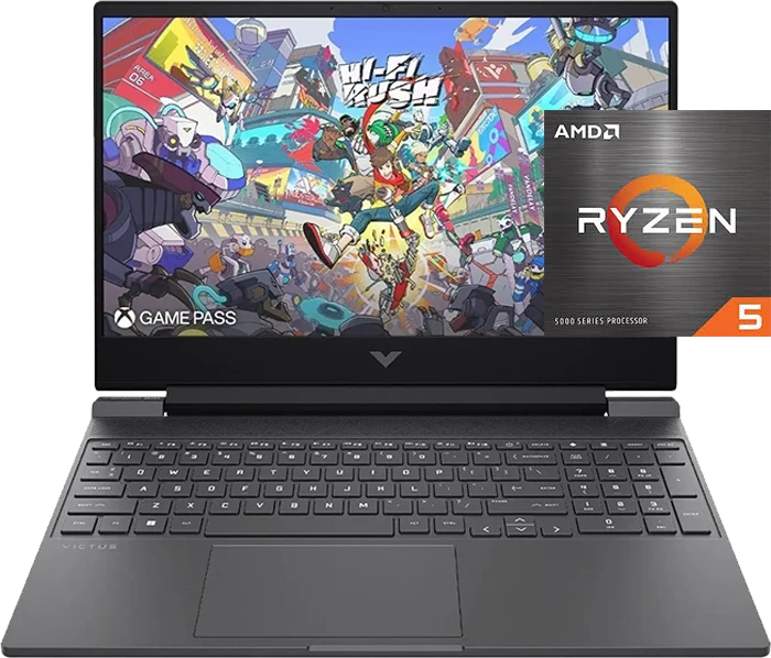 لپ تاپ گیمینگ 15.6 اینچ HP مدل Victus 15-fb2063dx (R5 7535HS-8GB-512GB SSD-RX 6550M-FHD-Backlight)