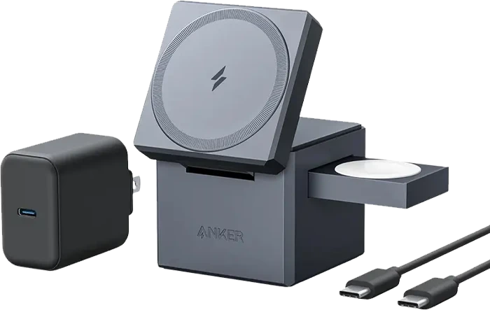 شارژر بی‌سیم 3 در 1 Anker مدل Cube with MagSafe Y1811