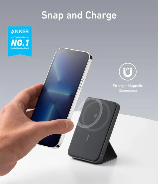 پاوربانک 5000 میلی آمپر ساعت Anker مدل MagGo 622Magnetic A1614