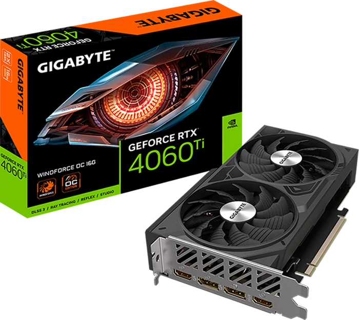 کارت گرافیک GIGABYTE مدل GeForce RTX 4060 Ti WINDFORCE OC 16G