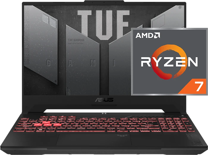 لپ تاپ گیمینگ 15.6 اینچ Asus مدل TUF Gaming A15 FA507NUR-LP009 (R7 7435HS-16GB-1TB SSD-RTX4050-FHD-Backlight)