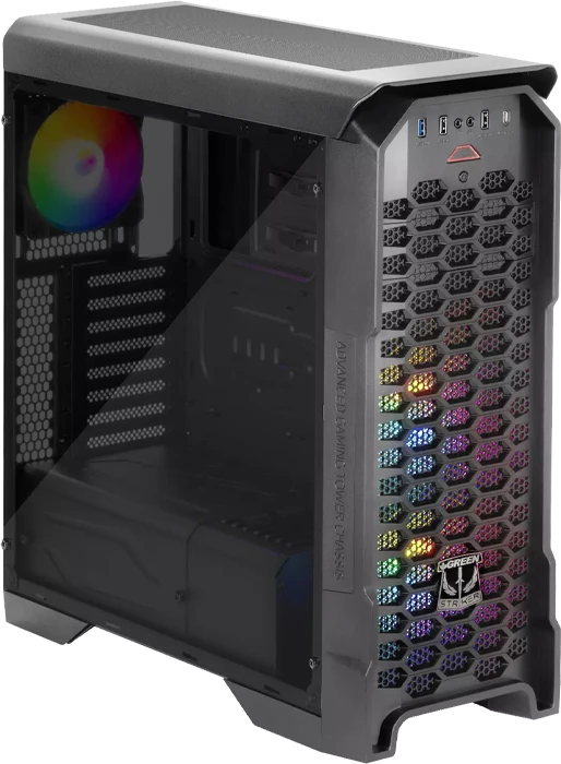 GREEN STRIKER FRGB BLACK GAMING CASE