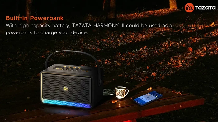اسپیکر قابل حمل گیمینگ Tazata مدل HARMONY III