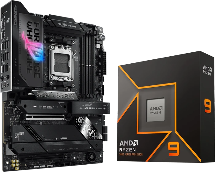 باندل مادربرد Asus ROG STRIX X870E-E Gaming WiFi به همراه پردازنده AMD Ryzen 9 9950X