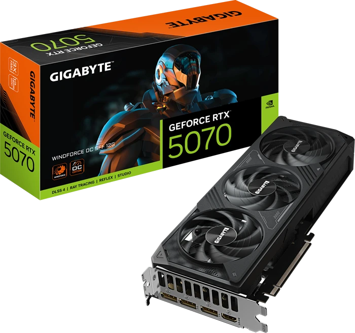 کارت گرافیک GIGABYTE مدل GeForce RTX 5070 WINDFORCE OC SFF 12G