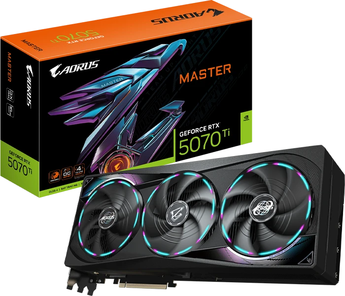 کارت گرافیک GIGABYTE مدل GeForce AORUS RTX 5070 Ti MASTER 16G
